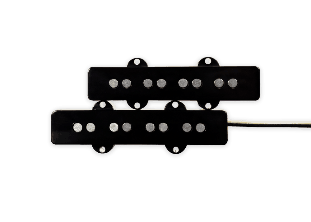 NEW Lindy Fralin Jazz Bass replacemment Pickups +5% Overwind - black covers