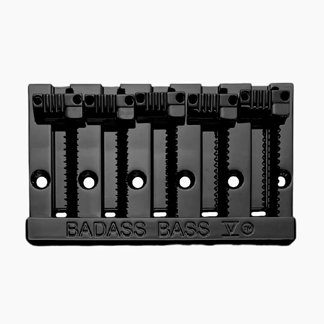 ベース Leo Quan Badass V5 BLACK Allparts Leo Quan® Badass V™ 5-String Bass Bridge w/grooved