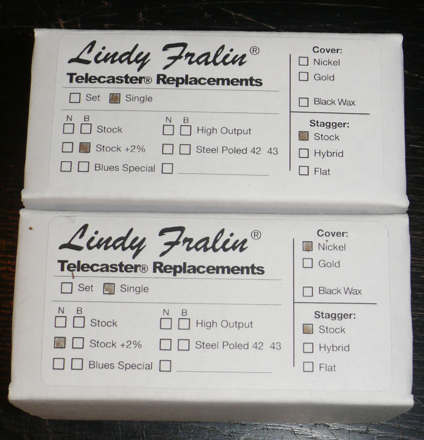 Lindy Fralin +2% Telecaster pickup set