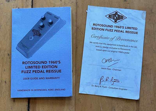 Rotosound Fuzz Reissue with original box & paperwork 2013 - Silver Hammer finish