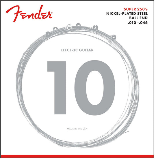 Fender Super 250's 10-46 Nickel-Plated Steel Guitar Strings Model #: 0730250406