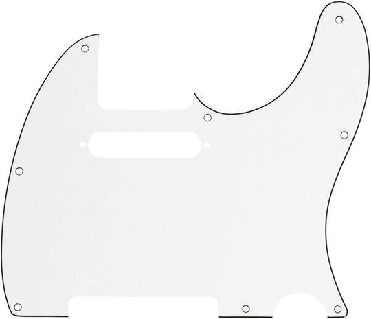 Genuine Fender 8-Hole Mount 3 Ply Telecaster Pickguard Parchment P.N. 0991375000