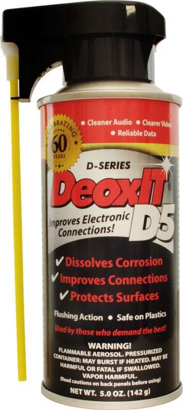 DeoxIT Spray D5 - 5.0oz 142g De Oxit D5S-6 -NEW Swingtip can!