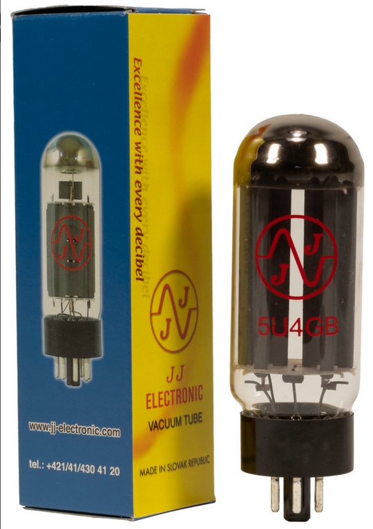 New JJ Electronic 5U4GB rectifier tube to suit Hi-fi & guitar amplifiers