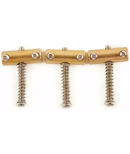 Genuine Fender Telecaster Compensated Brass Saddles, Set of 3 P.N. 0058544049