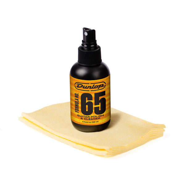 Dunlop Formula 65 Guitar polish / cleaner & microfibre cloth set. 654C