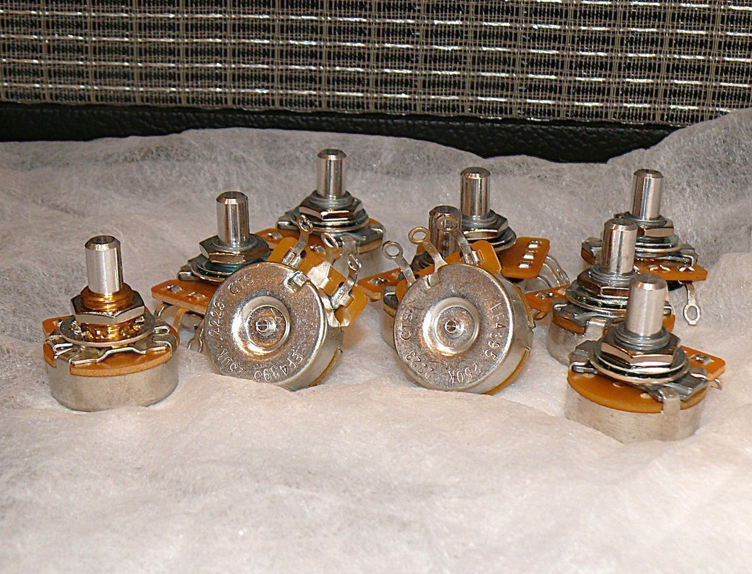 CTS 250K solid shaft vintage audio taper guitar potentiometer.Allparts EP-4395