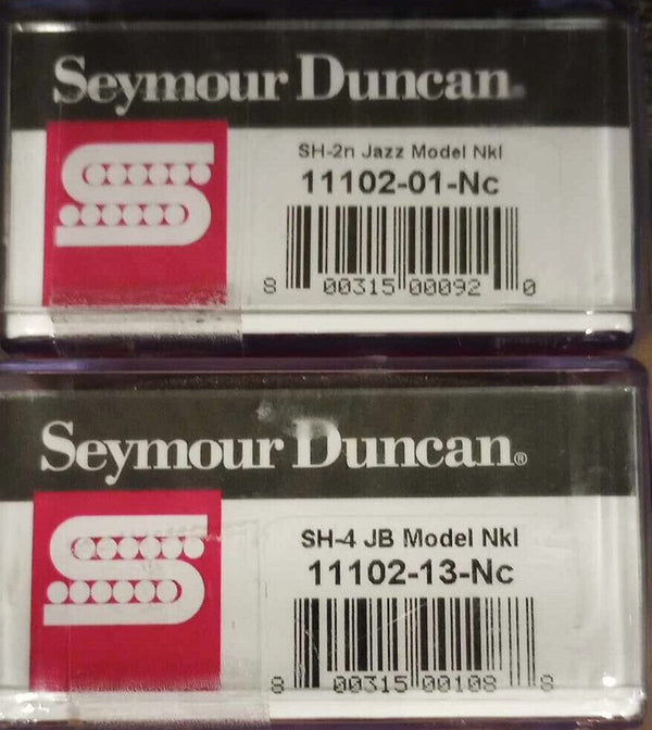 New Seymour Duncan Hot Rodded Humbucker Set w/ Nickel covers SH-4 & SH-2n Nc