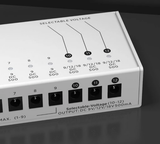 Vitoos DD12-SV3 12 outlet isolated pedal power supply.w/ AU 3A input & cables