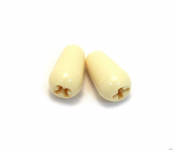 2 x Genuine Fender Original Aged White Strat Guitar Switch Tips P.N. 0994938000