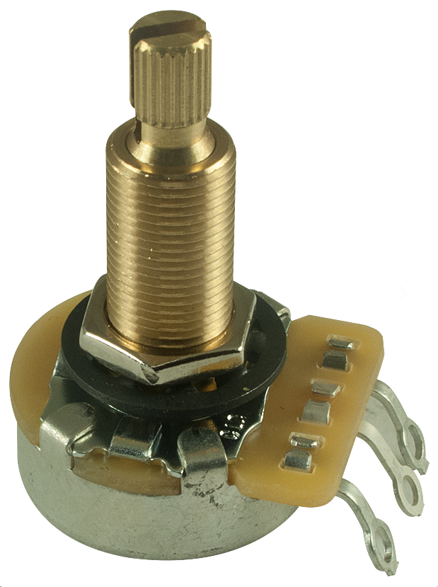 CTS Guitar Pot 500k,Les Paul Long Split Shaft .75" bushing,Audio Taper. Raw part