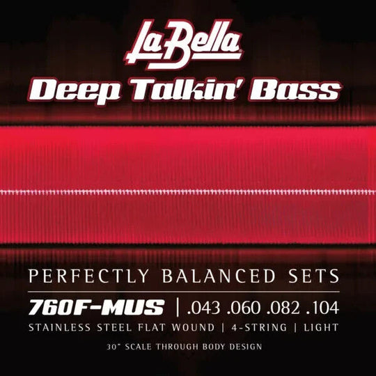 La Bella 760F-MUS 30" scale strings for Vintage string-thru Fender Mustang Bass.