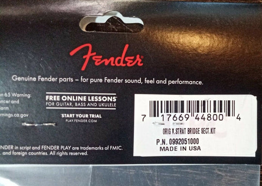 Genuine Fender USA American Vintage Stratocaster Bridge Saddles-6 PN 0992051000 