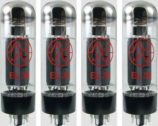 New JJ/Tesla APEX Matched quad EL34 power tubes fror 100 watt Marshall & others