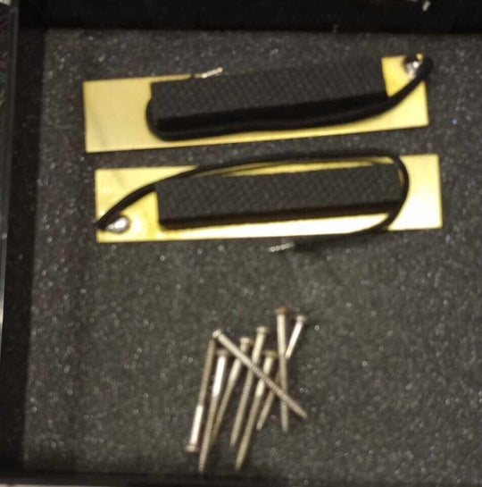 USED Fender Japan Jazz Bass pickup set -from JB62-US - black covers