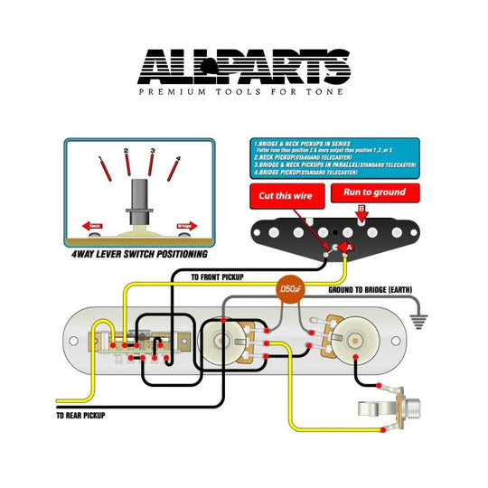 Allparts Wiring kit for Telecaster with  4-way switch P.N. EP-4131-000