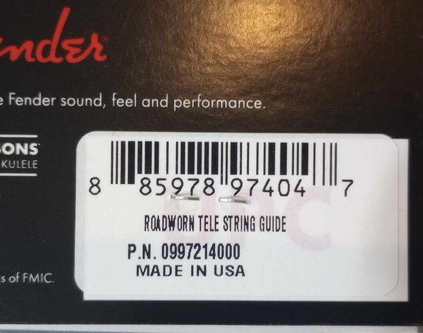 Genuine Fender Road Worn® Tele® String Guide P.N. 0997214000 - Made in U.S.A.