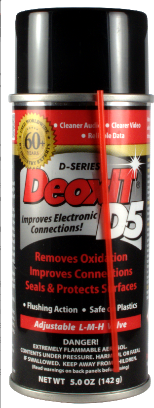 DeoxIT Spray D5 - 5.0oz 142g De Oxit D5S-6 -Caig Low-Medium-High Spray