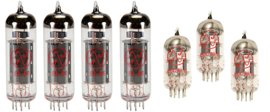 JJ AC30 tube set,3 x ECC83S & matched quad EL84 power tubes.AC 30 EL 84 & 12AX7