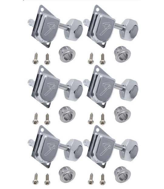 Genuine FENDER F 70'S Style TUNING HEADS CHROME REISSUE tuners P.N. 0990822100