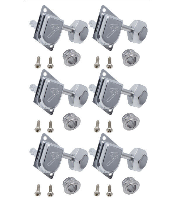 Genuine FENDER F 70'S Style TUNING HEADS CHROME REISSUE tuners P.N. 0990822100