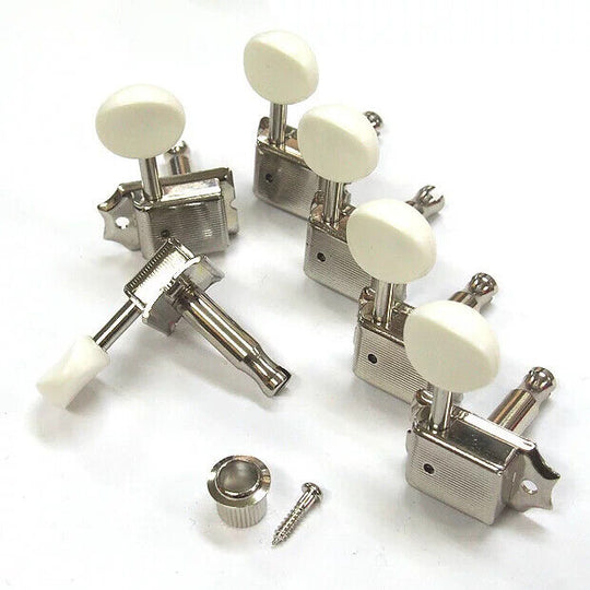 M.I.J. Gotoh Vintage Plastic Oval Knob-nickel-SD91 tuners to suit Fender Mustang