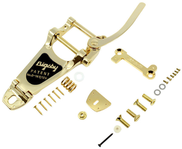 Gold Vibramate V7 adapter & Bigsby B7 KIT.Set to suit Gibson Les Paul Custom