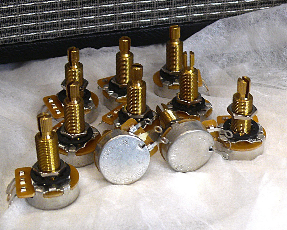 CTS Guitar Pot 500k,Les Paul Long Split Shaft .75" bushing,Audio Taper. Raw part