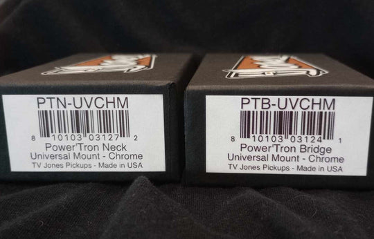 TV Jones Power'Tron Bridge & Neck set ,Chrome Covers-Universal mount.Mal's TONE!