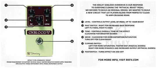 New Keeley Oxblood Overdrive / Boost - Not another Klone!