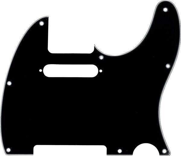 Genuine Fender 3-ply Black 8-Hole Modern-Style Telecaster ® Pickguard 0991356000