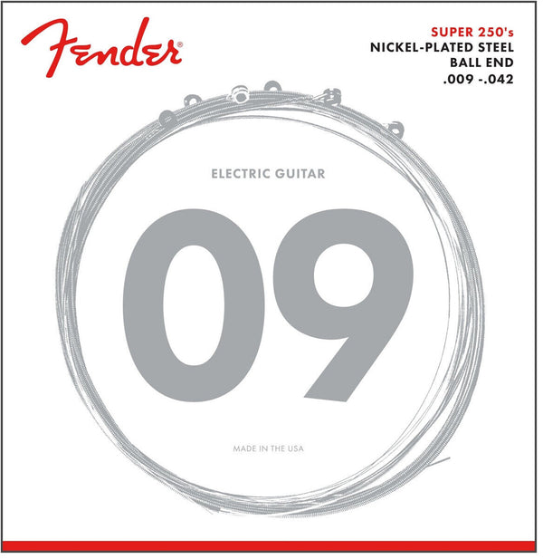 Fender Super 250's 9-42 Nickel-Plated Steel Guitar Strings Model #: 0730250403