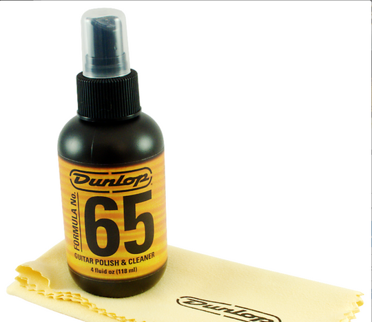 Dunlop Formula 65 Guitar polish / cleaner & microfibre cloth set. 654C