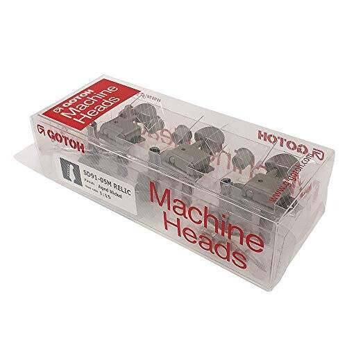 Genuine Gotoh SD91-05M Relic 6 In Line Vintage Guitar Tuners-Nickel- 1:15 ratio