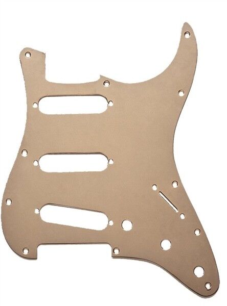 Genuine Fender USA 11-Hole Modern Gold Anodized 1-ply Stratocaster SSS Pickguard