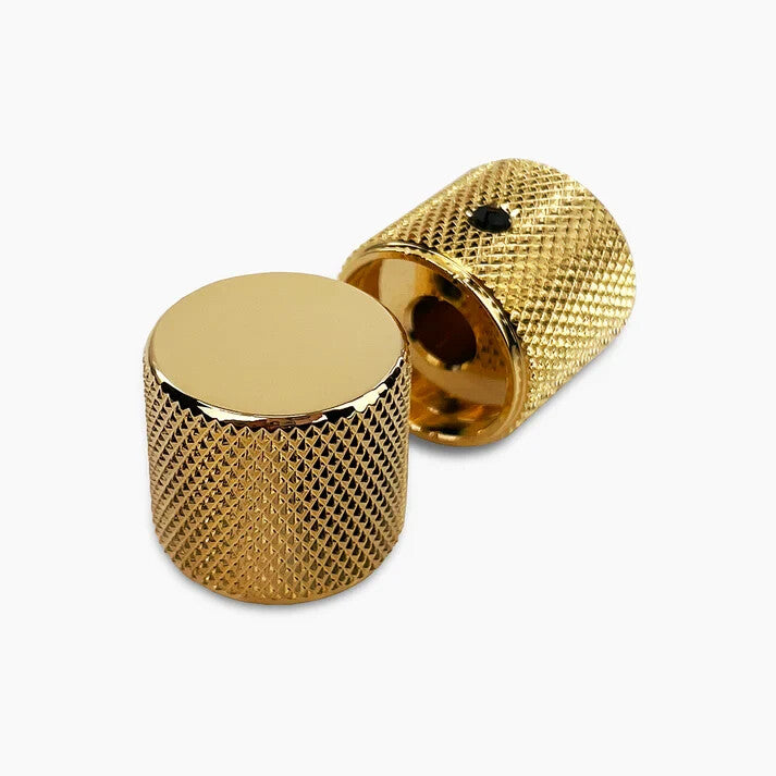 Allparts Gold Barrel Knobs,set of 2.suit USA solid shaft pots.P.N. MK-0115-002