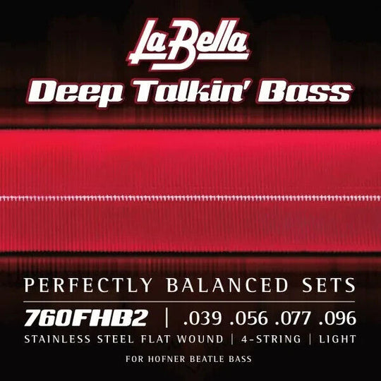 La Bella Hofner "Beatle" Bass Flat Wound Strings 760FHB2 Light gauge .039 -.096